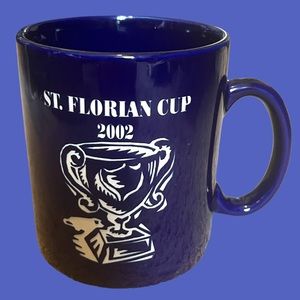 Vintage St. Florian Cup 2002. Huge Coffee Mug. Patron Saint of Firefighters.